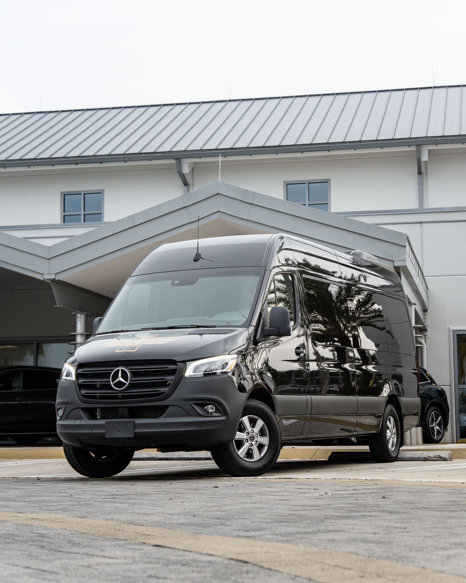 Black Mercedes Sprinter van parked on a Toronto street