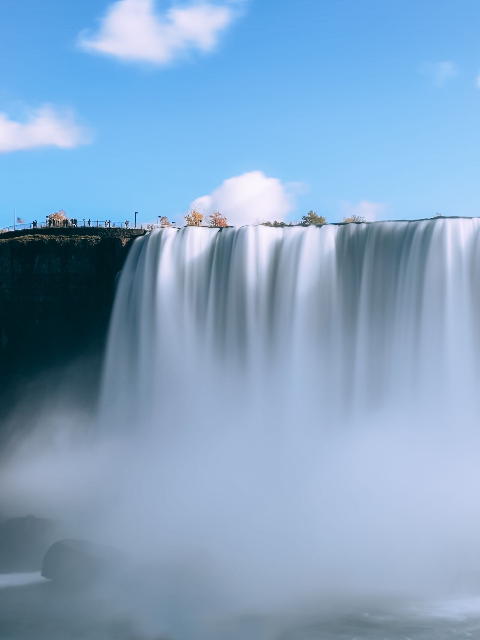 Niagara Falls seen from the Canadian side on a clear day